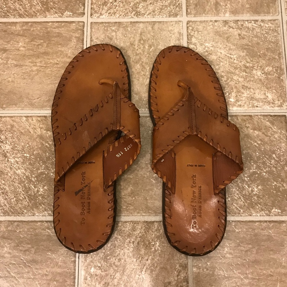 To Boot Leather Flip Flops